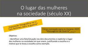 O Lugar das Mulheres no século XX