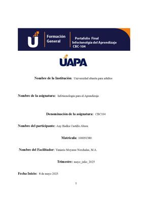 Portafolio Infotecnología Para El Aprendizaje