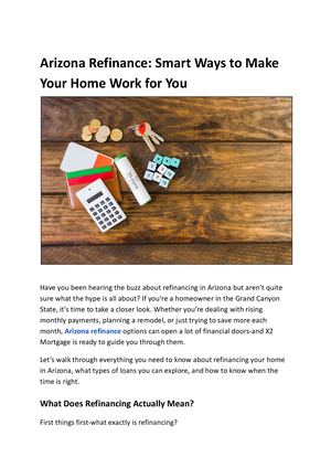 Arizona Refinance Smart Ways To Make Your Home Work For You (1)