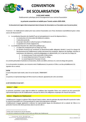 SA-Convention De Scolarisation