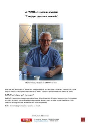 Fnath En Réunion à Avord