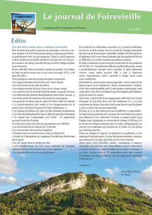 Journal Communal de la Chapelle-en-Vercors Juin 2025