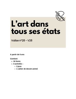 Valise L'art dans tous ses états
