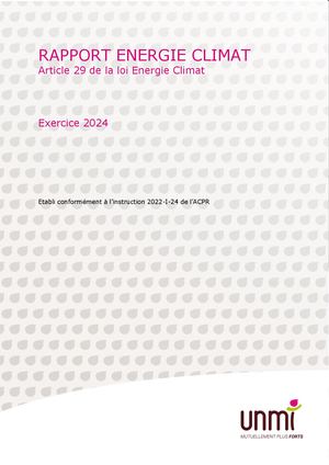 Rapport Energie Climat UNMI 2024