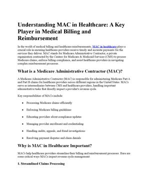 Understanding Mac In Healthcare