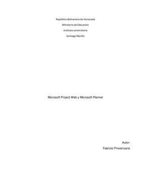 Microsoft Project Professional, Microsoft Project Web y Microsoft Planner