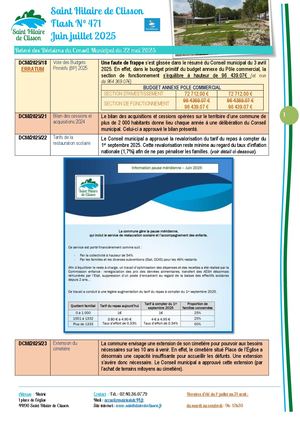 Flash 471 Juin Juillet 2025