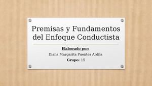 Premisas y fundamentos Enfoque Conductista Cartilla Digital