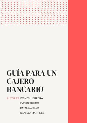 Guía Para Un Cajero Bancarioa4 Manual Guía De Estilos Manual Identidad Visual Minimalista Rojo