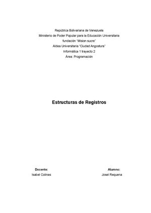 Estructuras de Registros