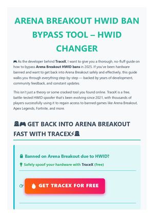 Arena Breakout HWID Spoofer - Bypass HWID Bans