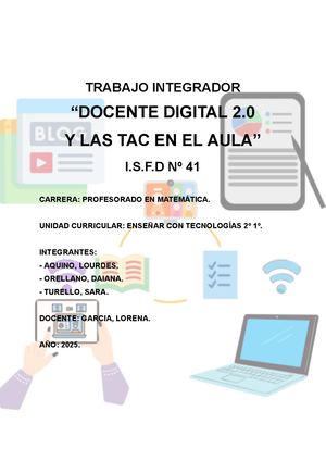 DOCENTE DIGITAL 2.0 Y LAS TAC EN EL AULA