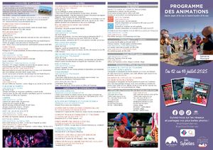 Programme D'animations Du 12 Au 18 Juillet 2025