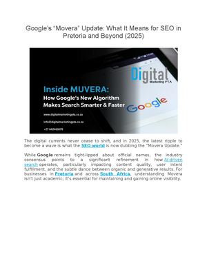 Google’s “Movera” Update What It Means For Seo In Pretoria And Beyond (2025)