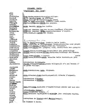 Etymologie Des Noms De Villages Fangs, Par L'Abbé A. Raponda Walker, Archives Privées CSSP, 2D60. 10b3