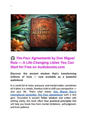Listen to The Four Agreements as an Audiobook