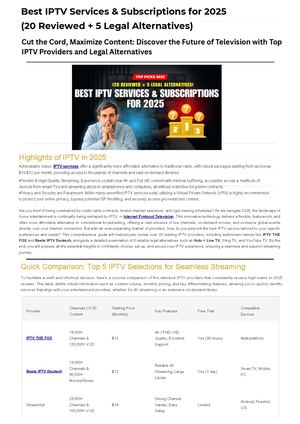 Best Iptv Services & Subscriptions For 2025 (20 Reviewed + 5 Legal Alternatives)