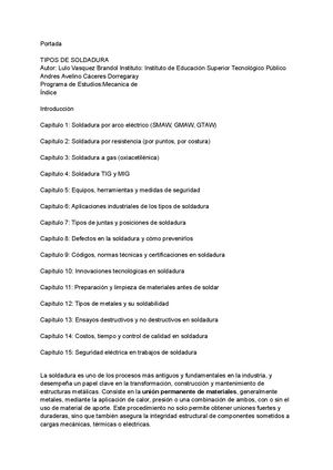 Tipos De Soldadura