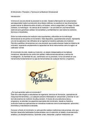 El Micrómetro