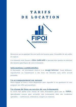 FIPOI CONFERENCES - Price List