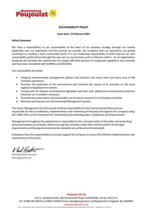 Puk Sustainability Policy Statement 2024-26