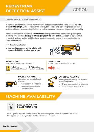 EN - Haulotte Pedestrian Detection Assist option