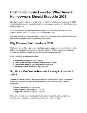 Cost To Renovate Laundry What Aussie Homeowners Should Expect In 2025