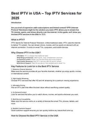 Best Iptv In Usa – Top Iptv Services For 2025