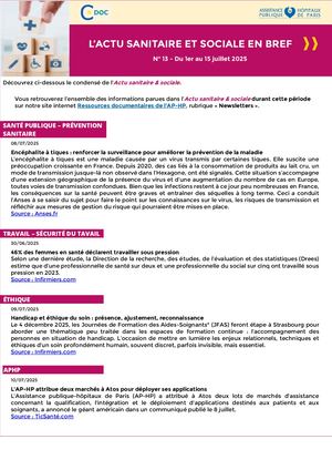 Actu Sanitaire & Sociale En Bref No 13
