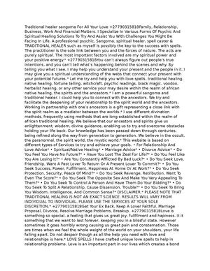☎≼(@) MAMA +27790315818 A TRADITIONAL HEALER⭆ツ/ ???? SANGOMA,SPIRITUALHEALER ☎≼(@) IN ☦# Bloemfontein, Welkom, Hennenman, Heilbron, Deneysville, Sasolburg, Senekal, Phuthaditjhaba, Bethlehem, Frankfort, Reitz, Theunissen, Oklahoma,  Hertzogville, Ventersb