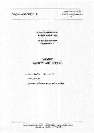 Rapport CAC 2024 Grandir Dignement