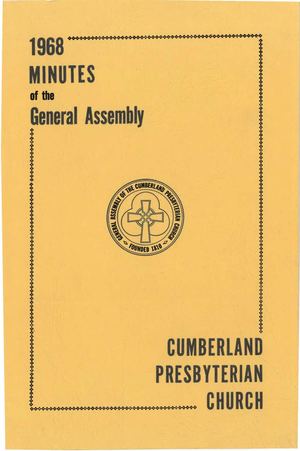 1968 Minutes of the General Assembly Cumberland Presbyterian Church