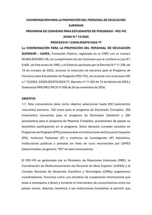 Beca Brasil Posgrado Universidad Don Bosco