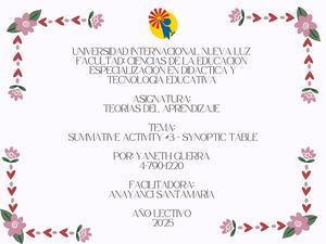 Cuadro Sinóptico Ingles