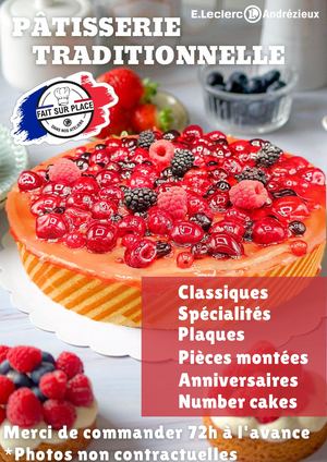 Carte Pâtisserie et Boulangerie E.Leclerc Andrézieux
