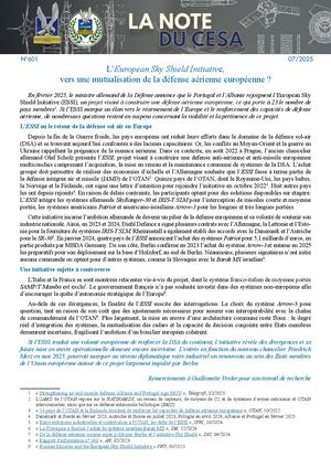 LA NOTE DU CESA N°601