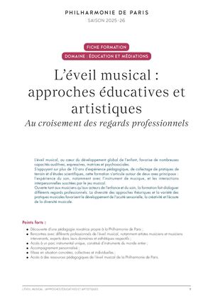 Fiche Formation Eveil Musical 25 26