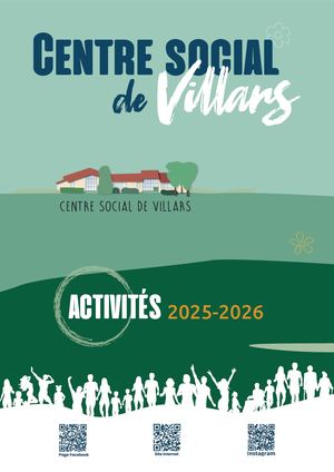 Livret Centre Social Villars Saison 2025 2026