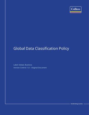 Global Data Classification Policy