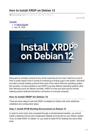 How To Install Xrdp On Debian 12