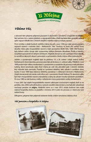 Penzion U Mlejna Jidelni Listek Cz