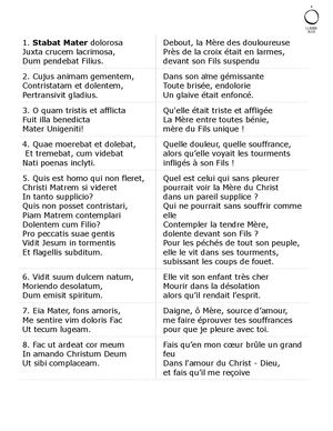Paroles Stabat Mater Traduction (1)