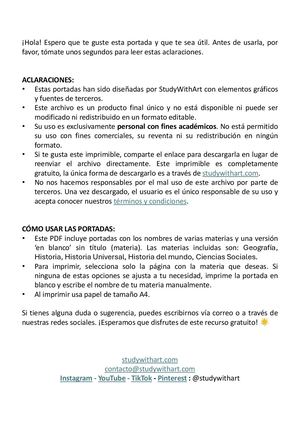 Caratulas Mapa Studywithart