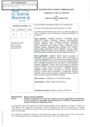 Rapport Annuel SEM - Eau Potable