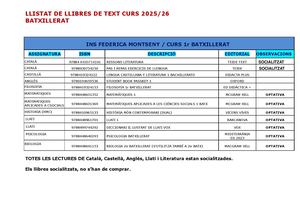 Llibres Curs 2025 26