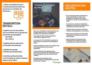Dépliant Falc Un Outil Au Service De L'inclusion (Vf)