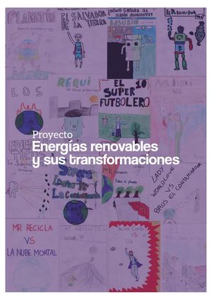 Proyecto Energías renovables y sus transformaciones.