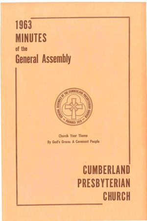 1963 Minutes of the General Assembly Cumberland Presbyterian Church