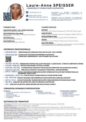 CV - Laure-Anne SPEISSER brand manager - Fr
