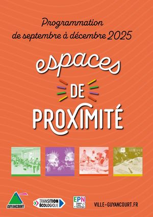 Programme des Espaces de Proximité - Sept Dec 2025